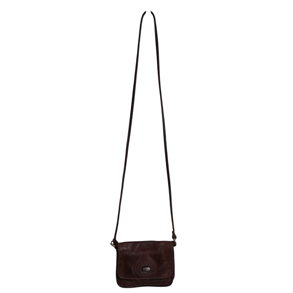 Fossil Dark Brown Leather Crossbody Bag